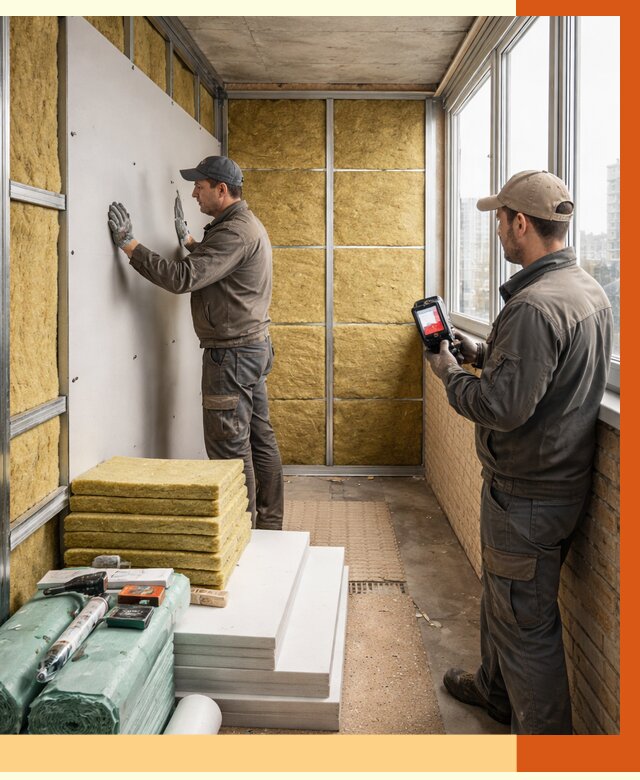 Утепление балкона в Дивногорске от 4550 руб. под ключ | ТепломастерДвн